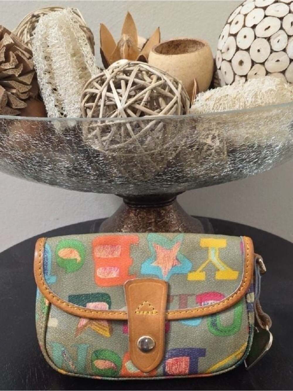 EUC: Dooney & Bourke Multicolor Canvas Pouch (00207534)